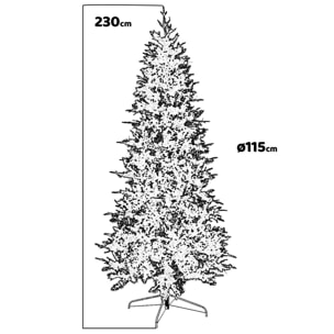 Venere - Albero di Natale effetto realistico in PE e PVC ø115x230H, 1779 rami