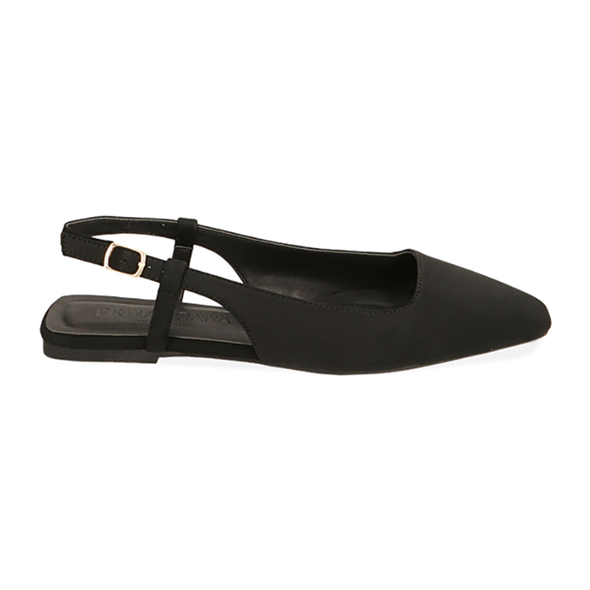 Ballerine slingback nere in tessuto