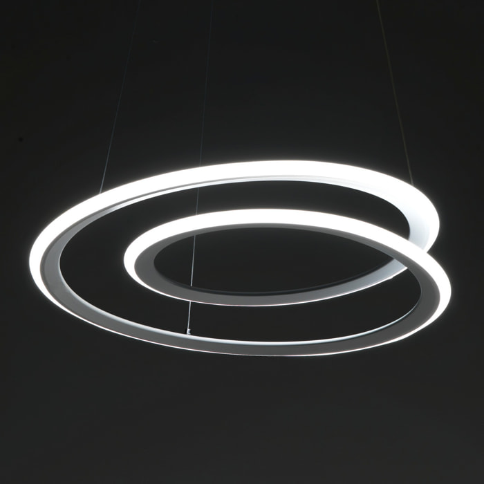 Suspension Tomasucci SPIRAL, en polypropylène et silicone, blanc