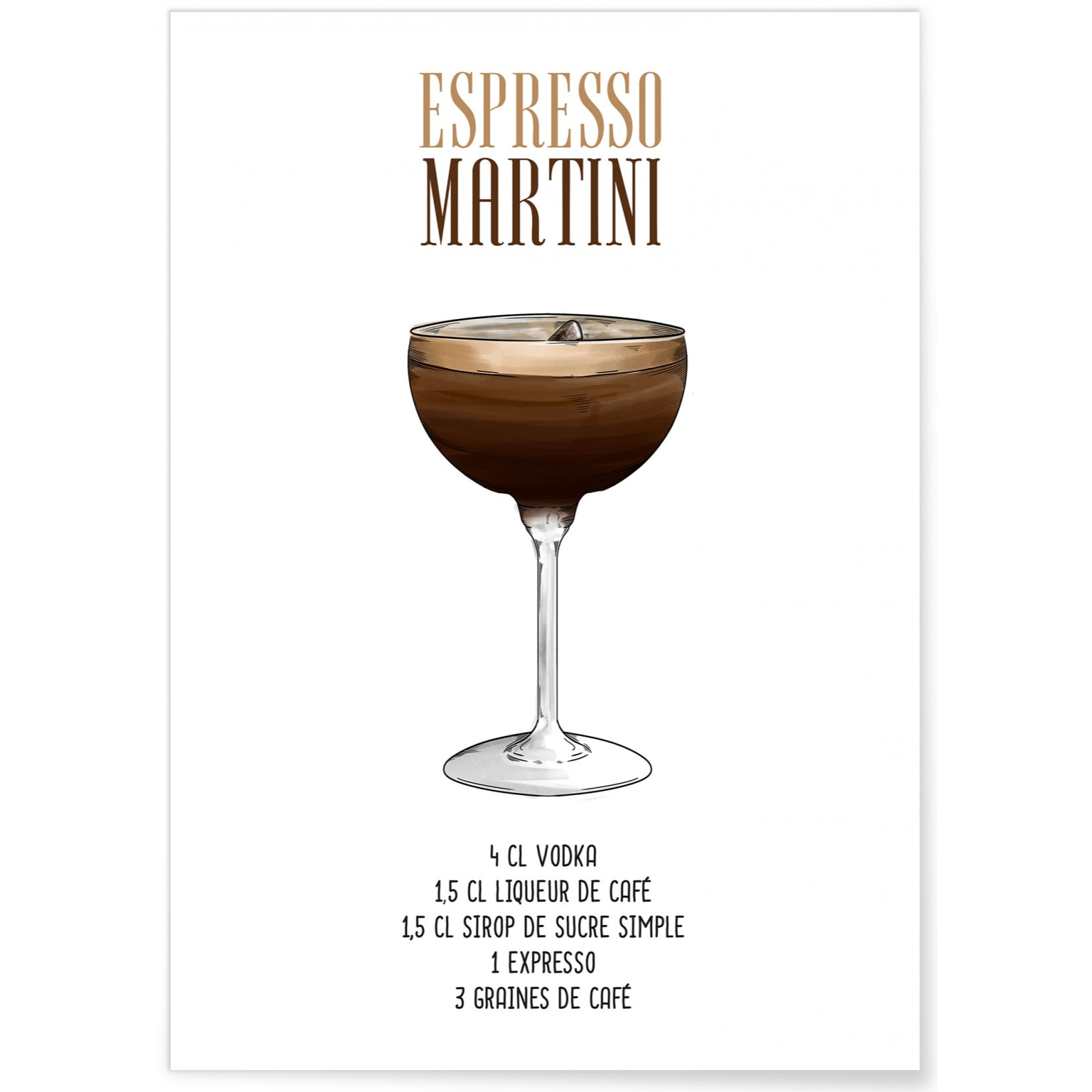 Affiche Cocktail Espresso Martini