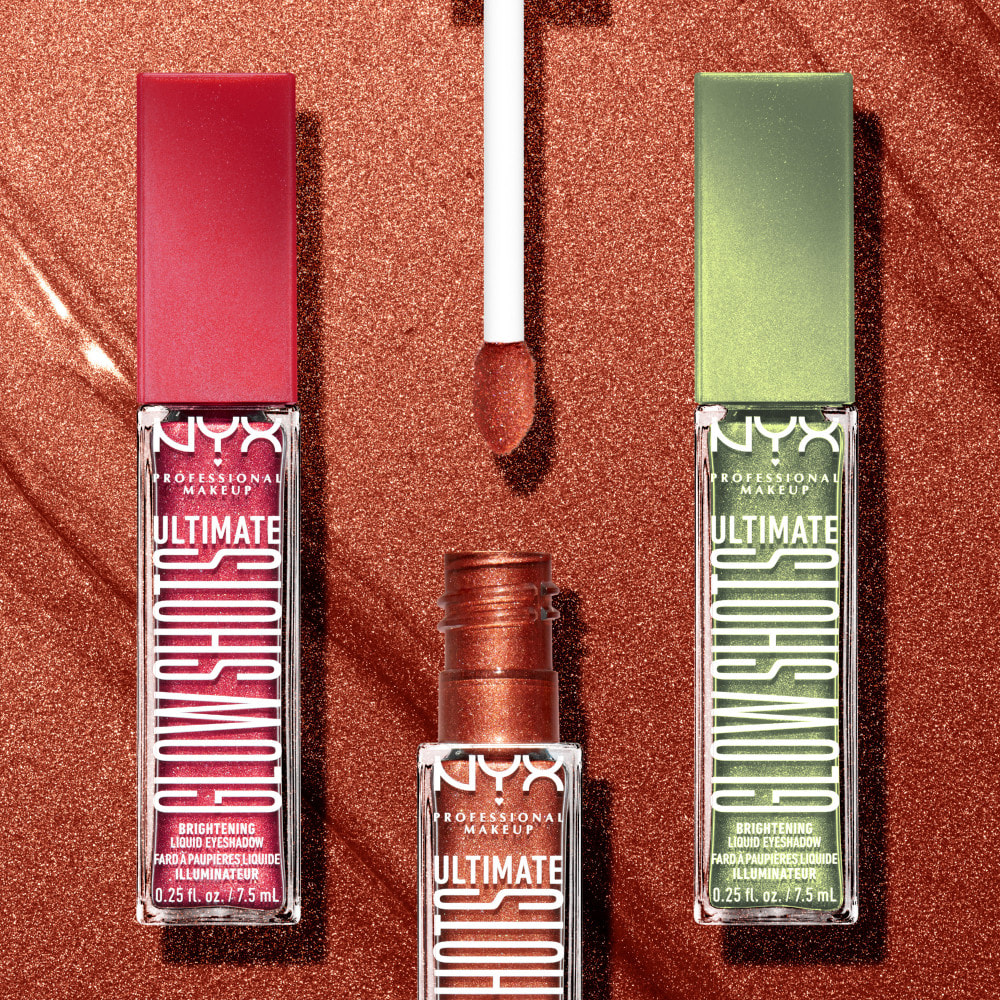 NYX Professional Makeup Ultimate Fard à Paupières Liquide Illuminateur Glow Shots Clementine Fine