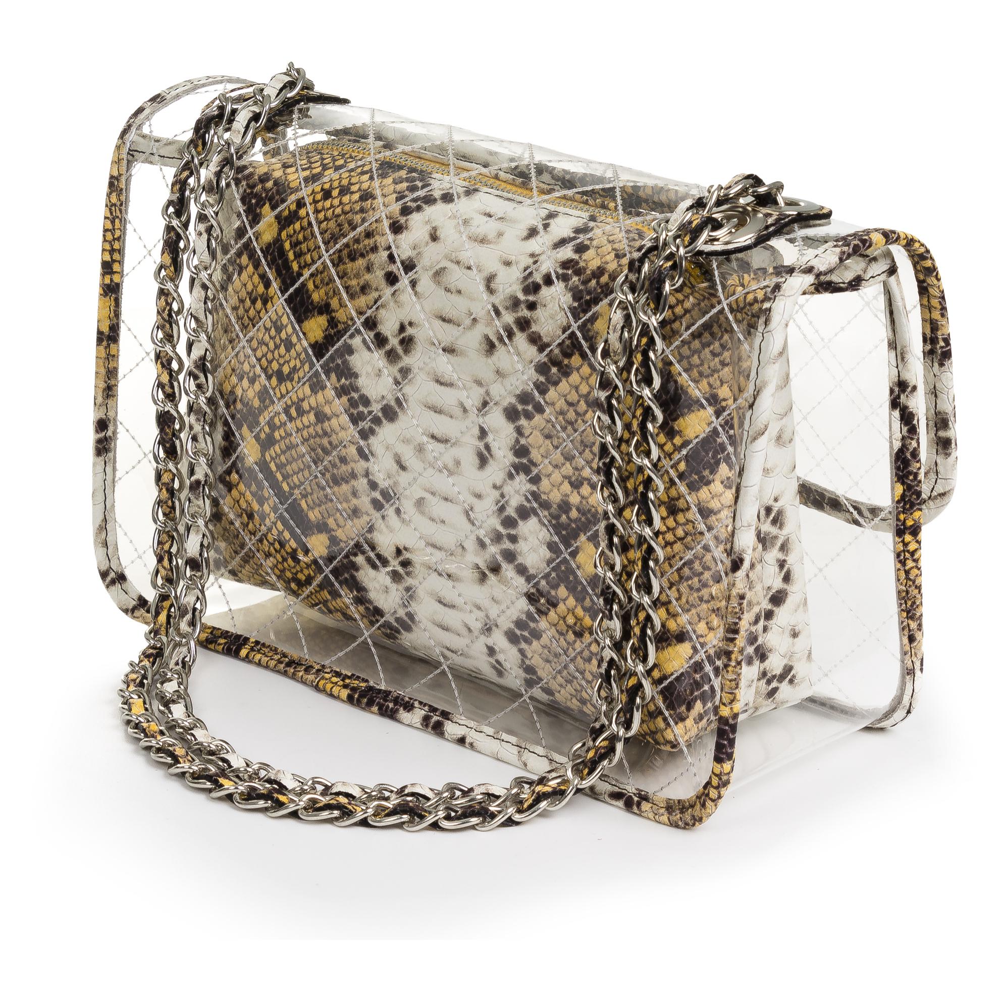 Riccarda Borsa a tracolla da donna.Tessuto TPU Suede Python