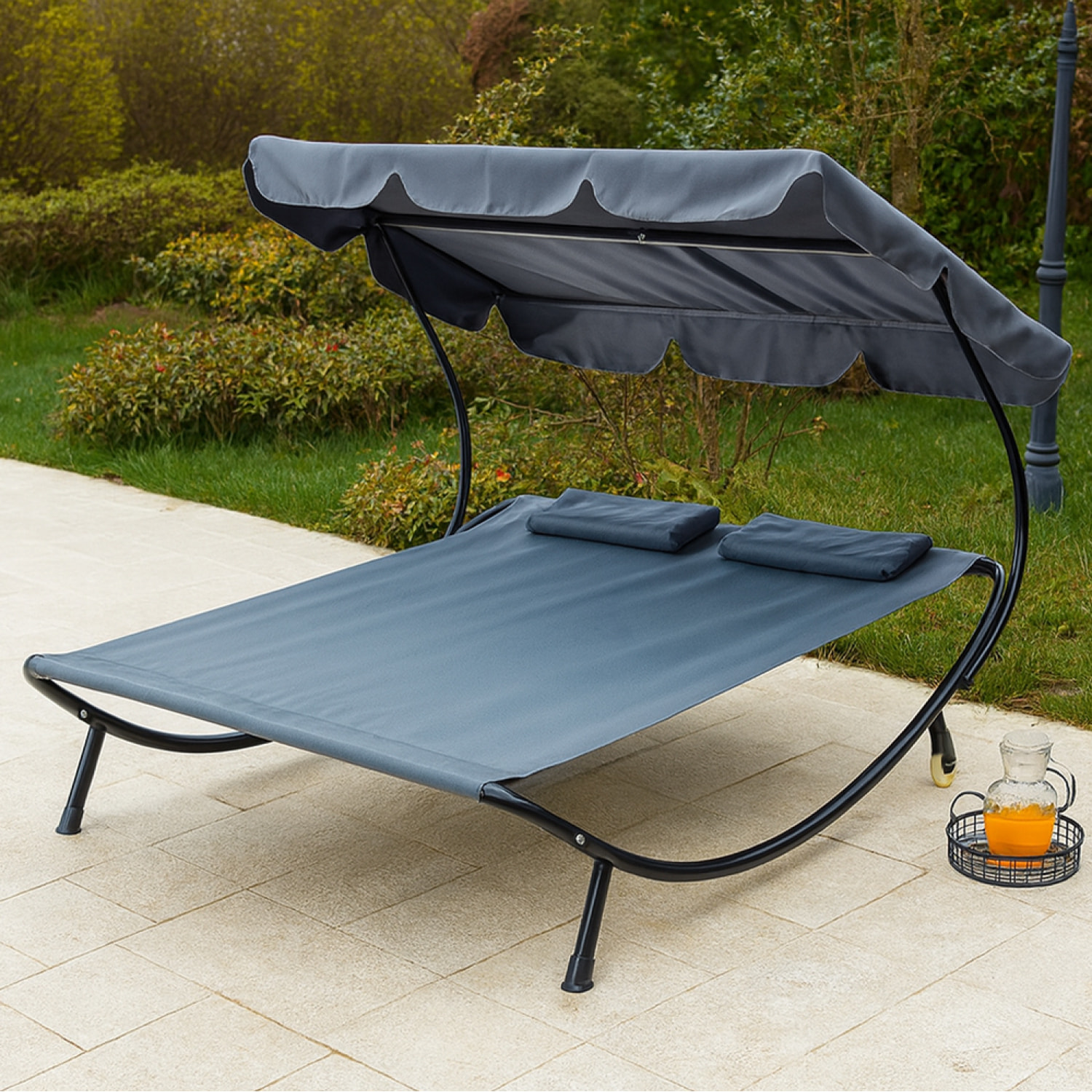 Transat avec pare-soleil 2 personnes gris ESSOS