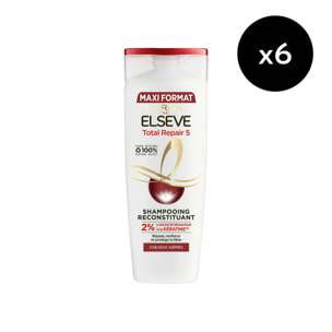 Lot de 6 - L'Oréal Paris Elseve Total Repair 5 Shampooing Cheveux Abîmés 500ml