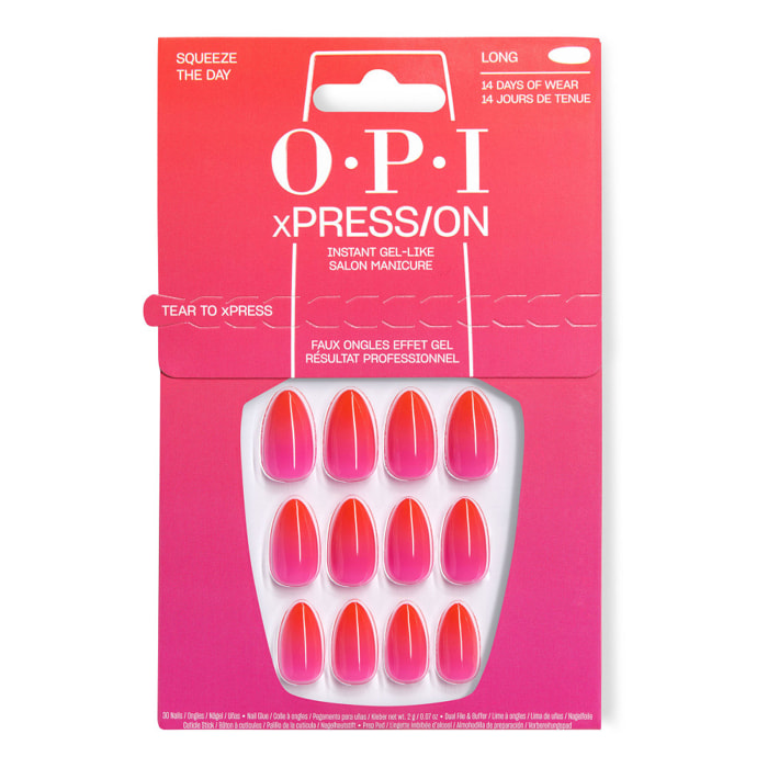 xPRESS-ON - Squeeze the Day - Faux ongles réutilisables, effet gel - OPI