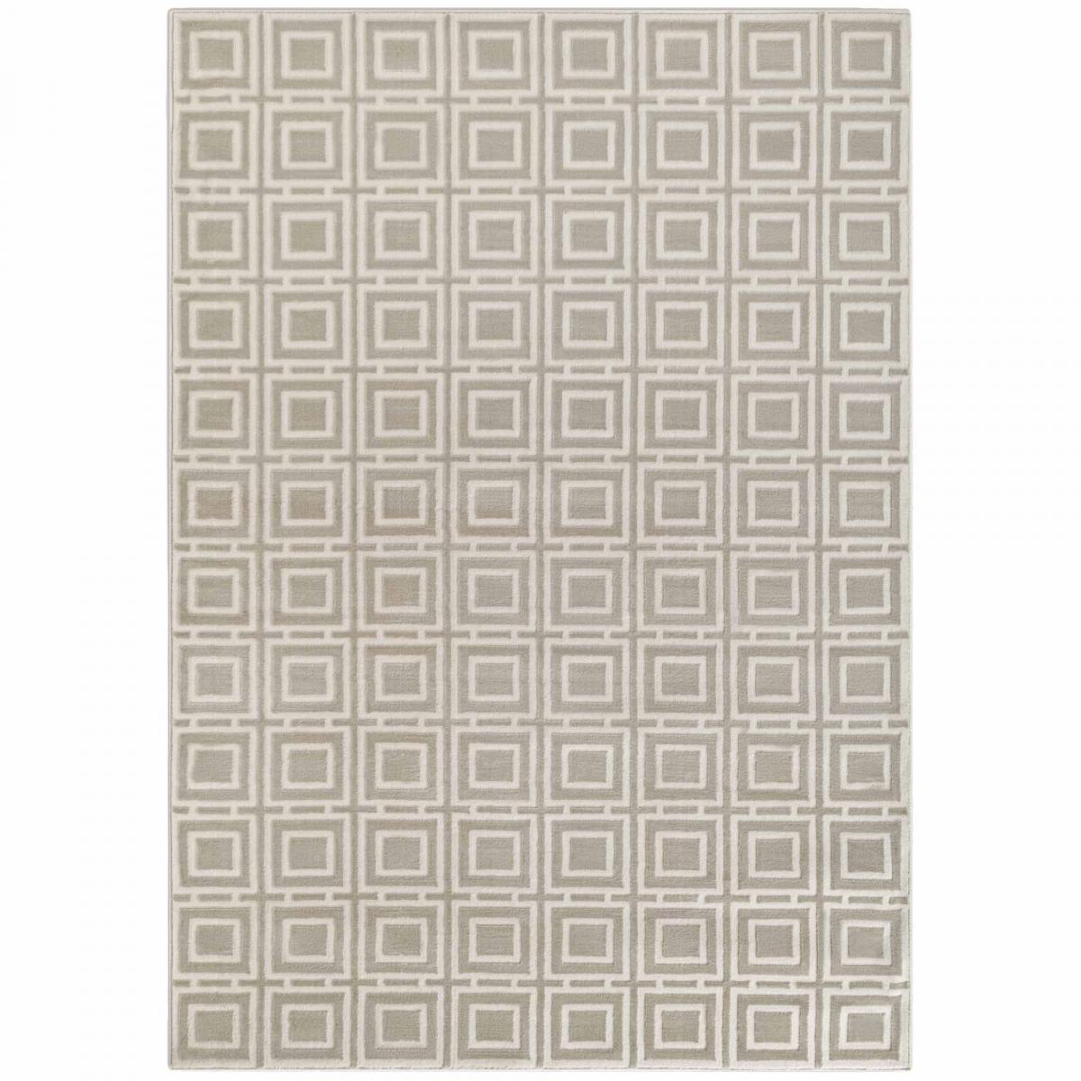 Tapis salon motif géométrique, design graphique et original, confort