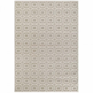 Tapis salon motif géométrique, design graphique et original, confort