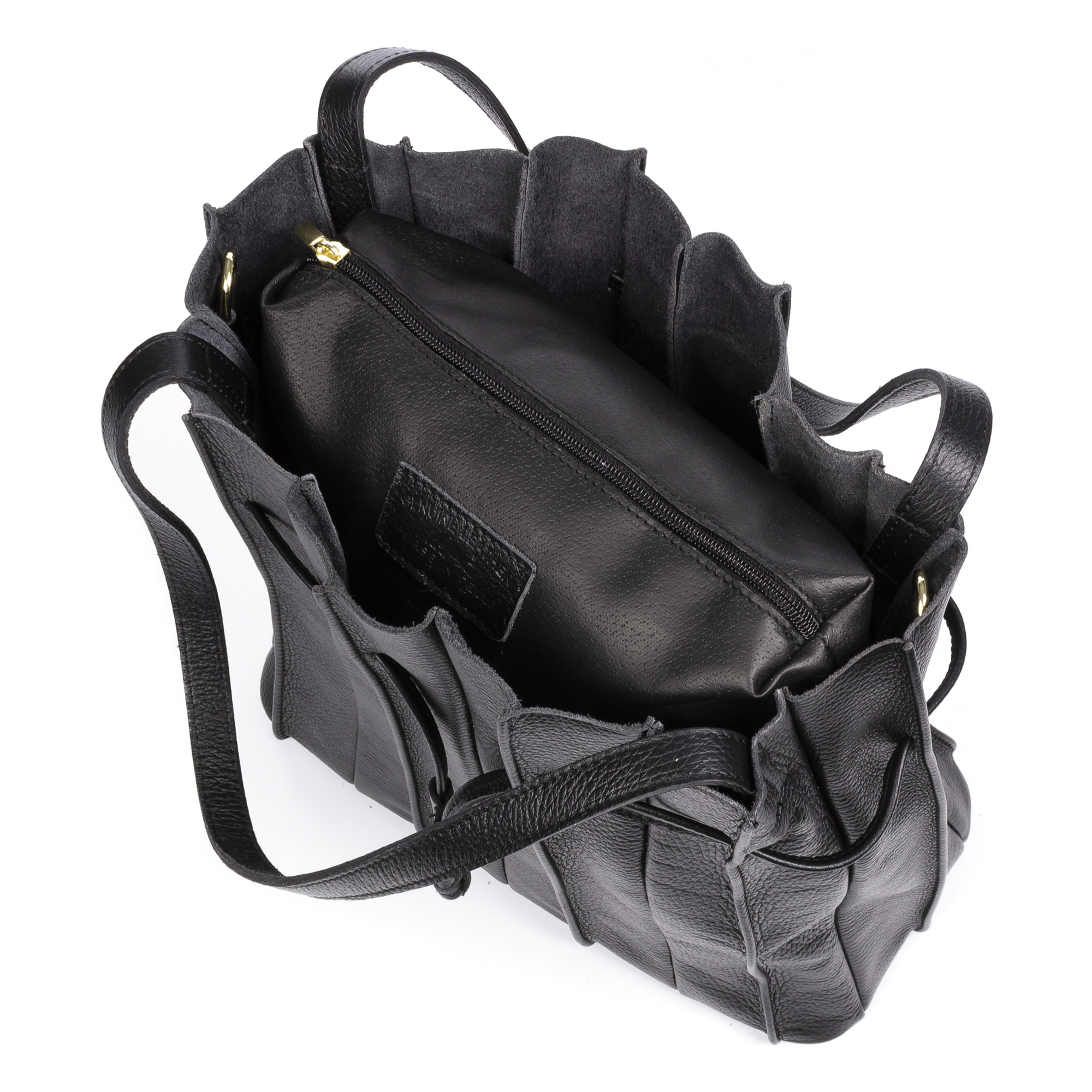 Albiolo borsa a spalla da donna. Pelle autentica finitura Dollaro.