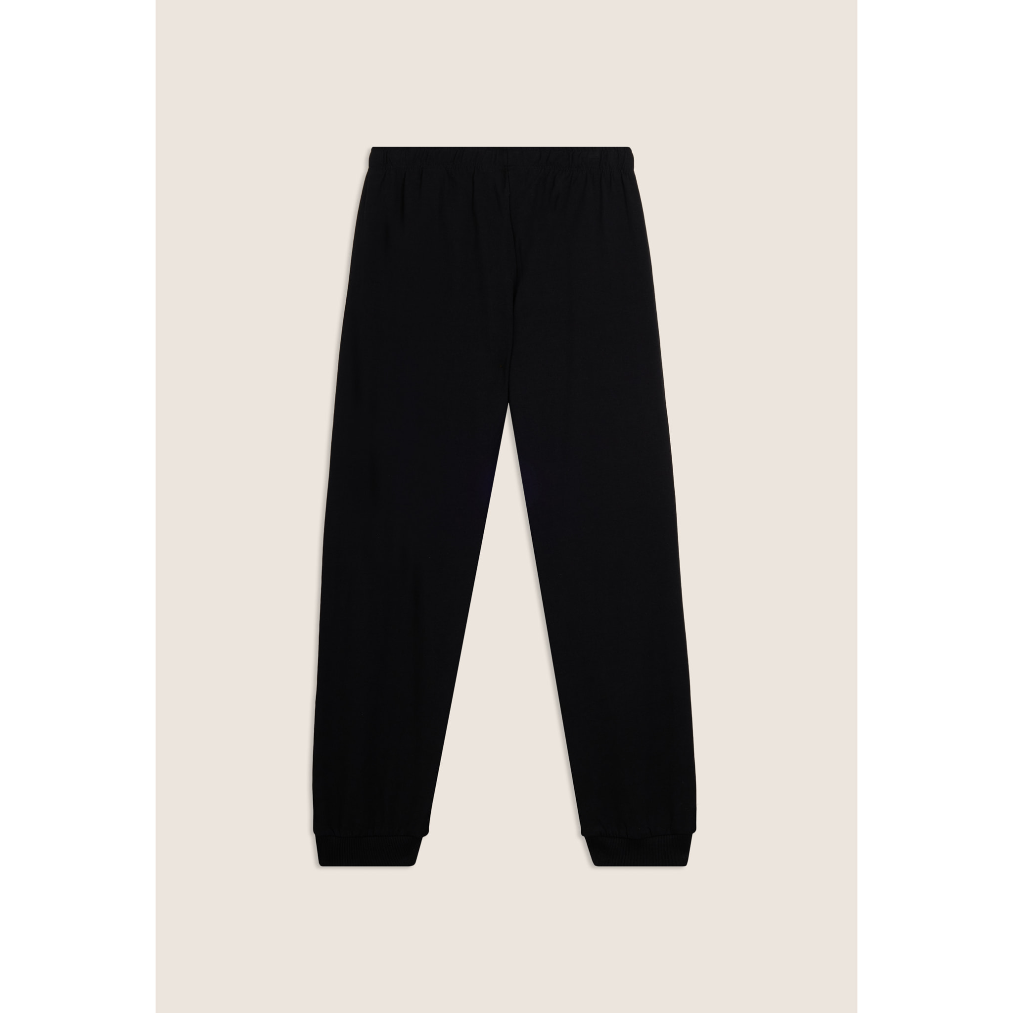 Pantaloni comfort fit con polsini e vita con coulisse