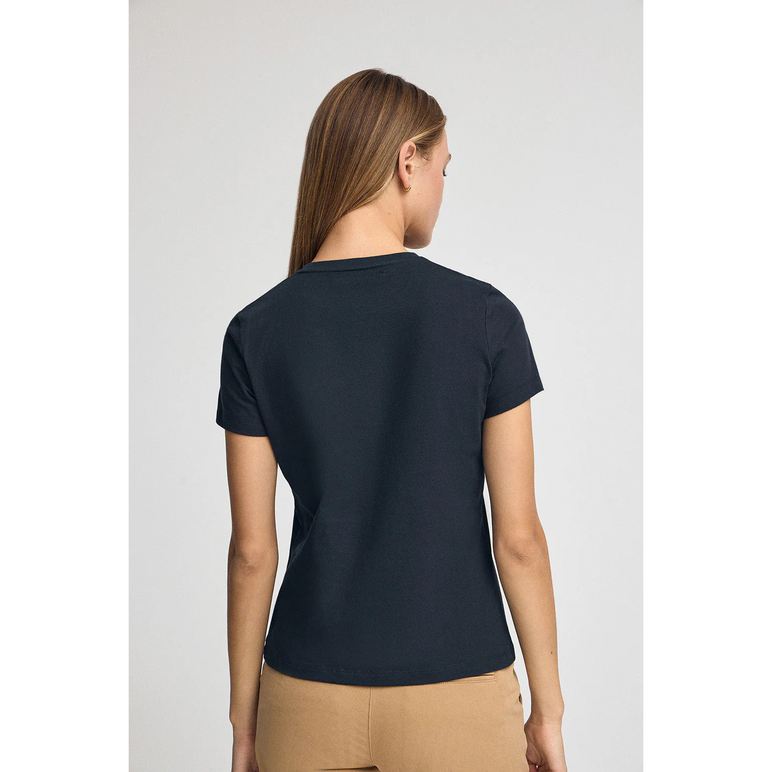 Camiseta azul marino de manga corta con bordado Rigby Go