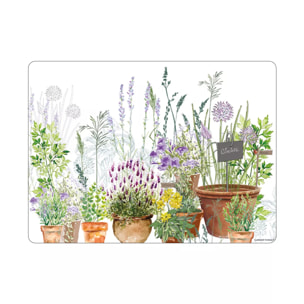 Set vinyle 860 g/m² imprimé vert violet Jardin aromatique provence