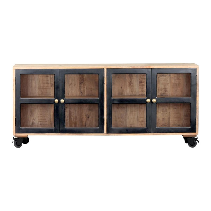 Credenza industrial Manny in legno di mango