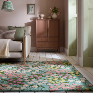Tapis floral en laine EMILIA