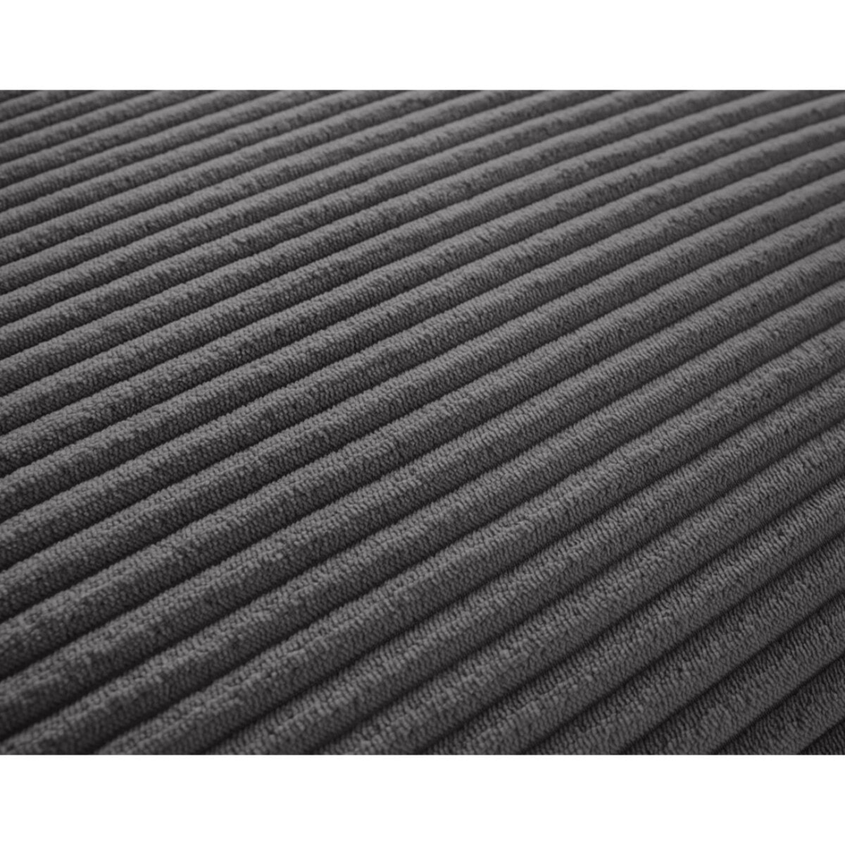 Garance - canapé modulable d'angle gauche - 8 places - en velours côtelé - Gris foncé