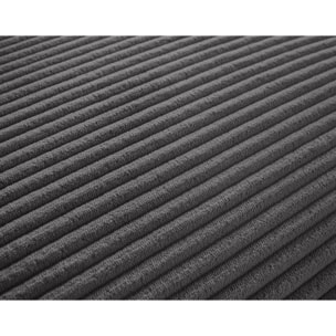 Garance - canapé modulable d'angle gauche - 8 places - en velours côtelé - Gris foncé