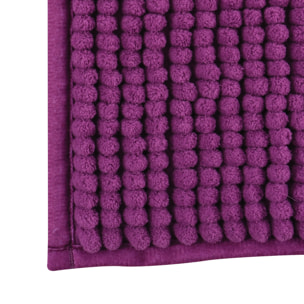 Alfombra de baño MSV "Chenille" antideslizante de microfibra en color violeta 40 x 60 cm