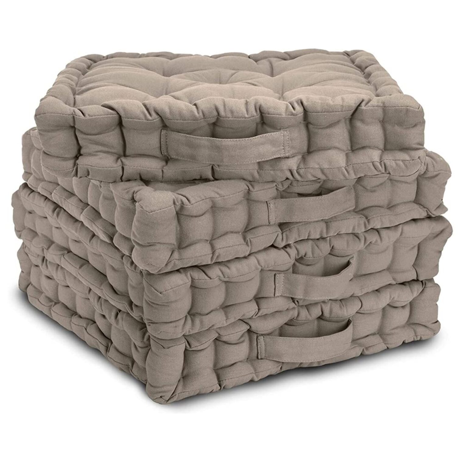 INTRECCI – Cuscino arredo 40x40 cm con maniglie, ideale per panche, giardino e picnic