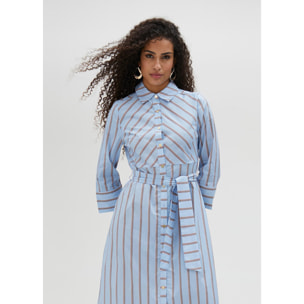 Vestito lungo a righe