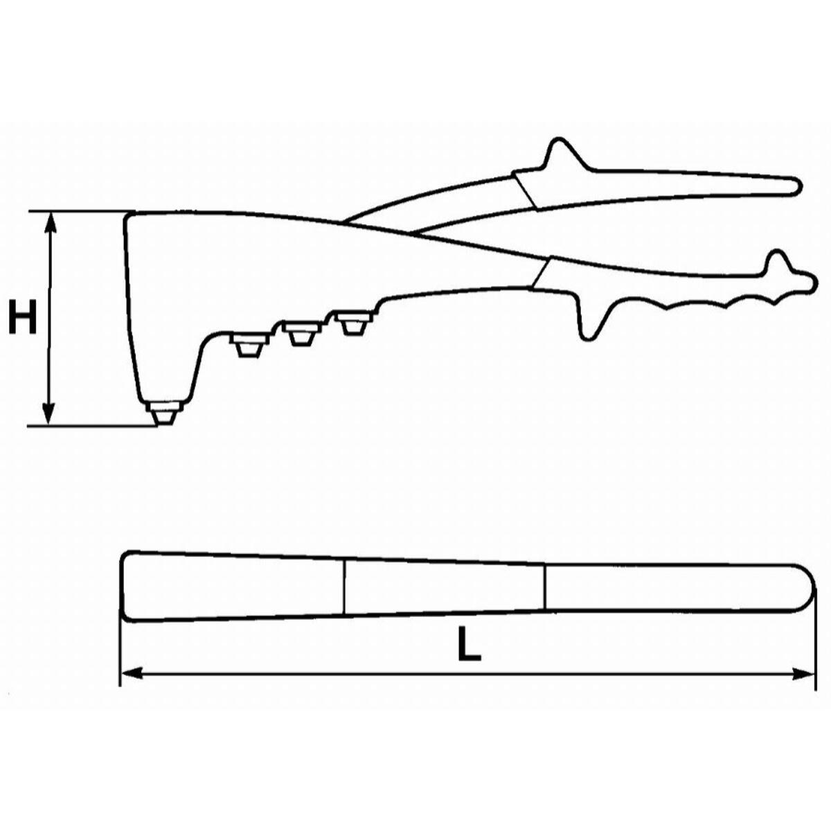 Pince à riveter à vis de réglage - SAM - 359-3