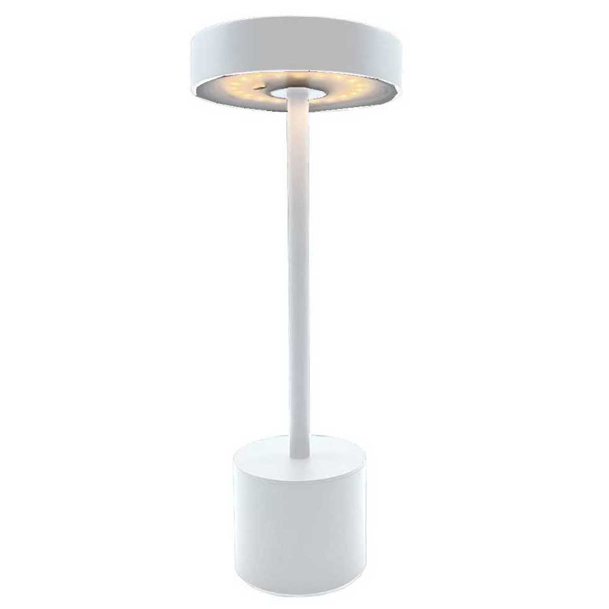 Lampe de table sans fil ROBY Blanc H30cm