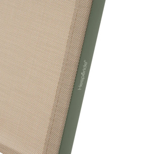 Lot de 4 chaises de jardin pliantes "Essentia" lin & vert laurier aluminium et texaline