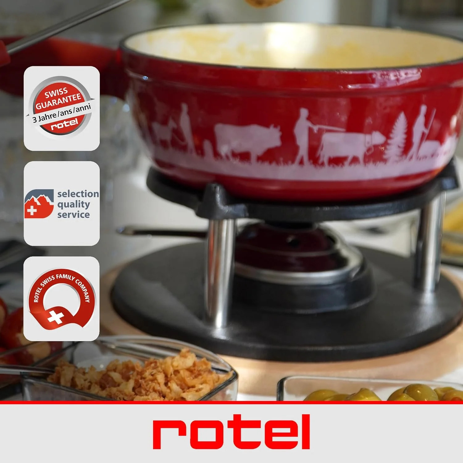 Service à fondue au fromage 6 personnes Rotel Swiss Tradition