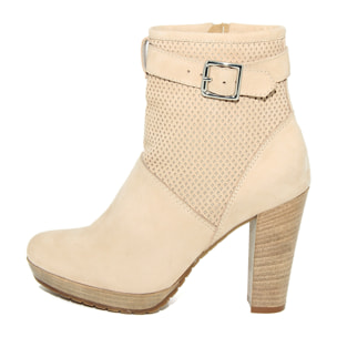 Stivaletto con tacco Donna colore Beige