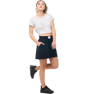 Bermuda donna Leone 1947 Apparel in cotone elasticizzato con patch boxe