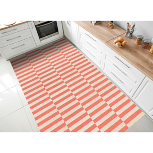 Alfombra de vinilo Dynamic Coral 200x300 cm -PVC antideslizante, vinilica para cocina o salón, lavable, estilo abstracto