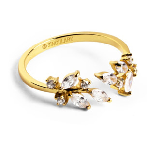 Anelli White Bougainvillea Argento Placcato Oro