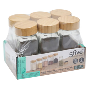 Lot de 6 pot à épices 120ml en verre