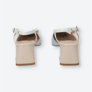 Décolleté sling back Donna Tata Italia Blu
