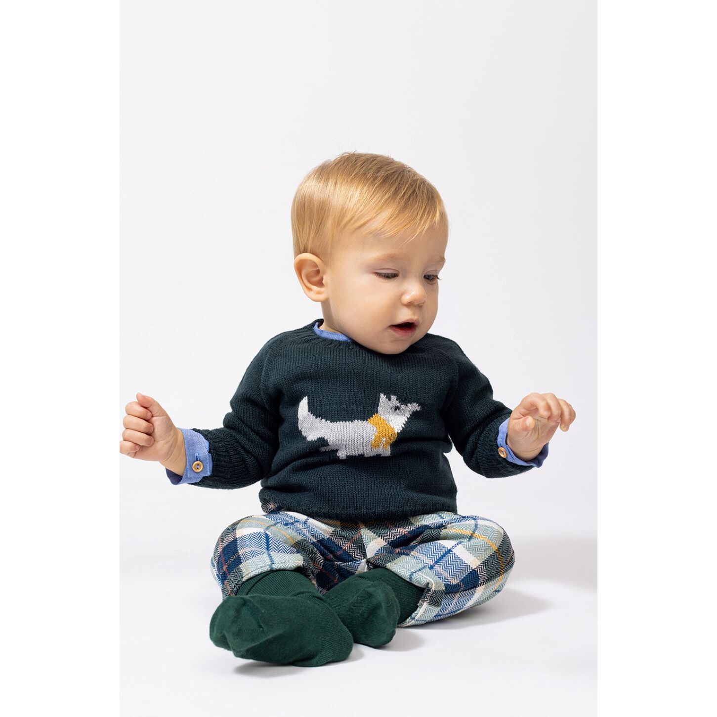 CAMISA OXFORD CUELLO MAO CON BOLSILLO OJAL AZUL