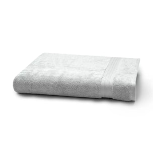 Drap de bain pur coton 550 g/m² uni gris Elea nuage