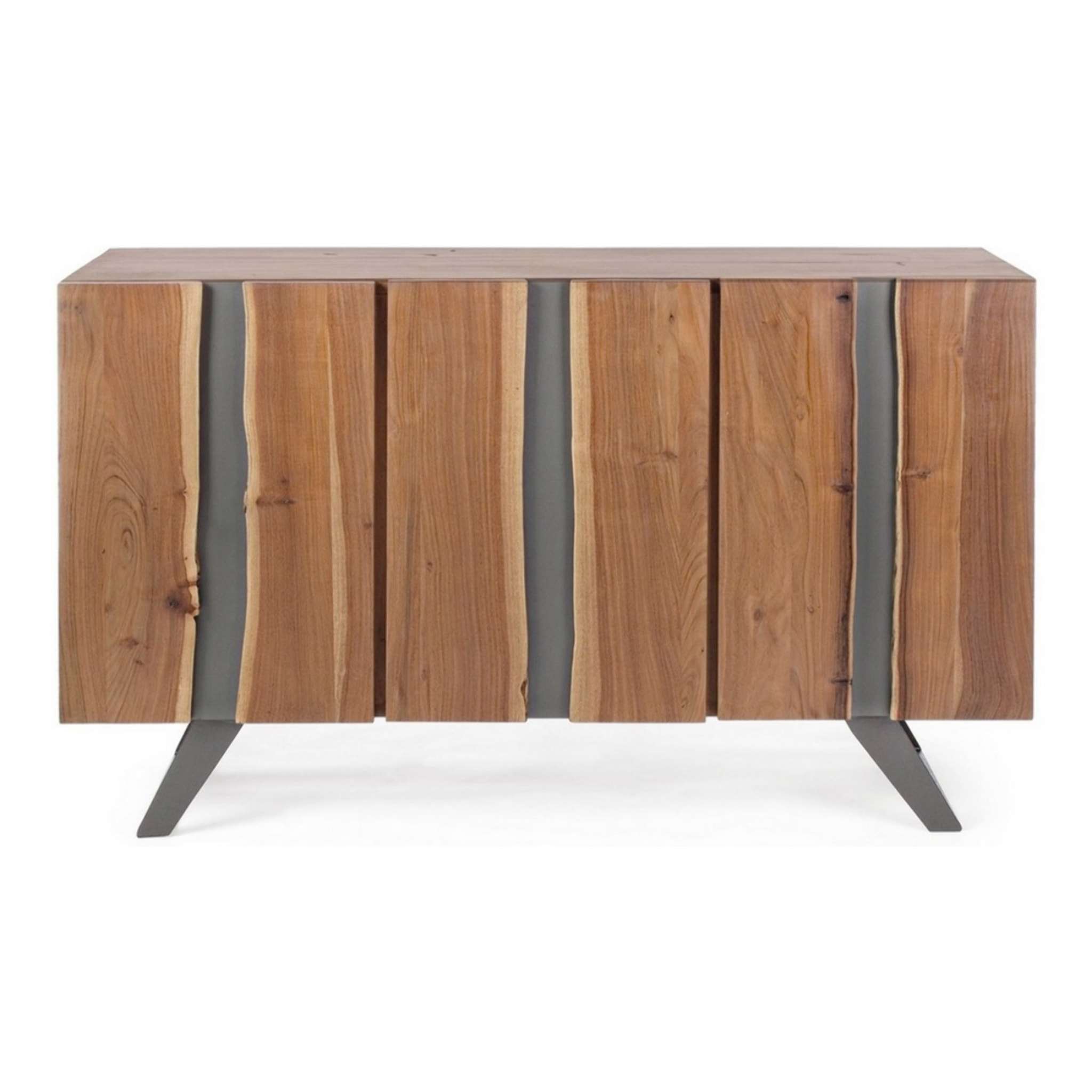 CREDENZA ACHILLE 90CM 3A ACACIA E METALLO VERTI