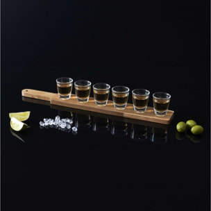 Verre COOK CONCEPT Shooter 6pcs support acacia M8