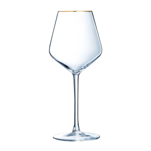 4 verres à pied 47 cl Ultime Bord Or - Cristal d'Arques