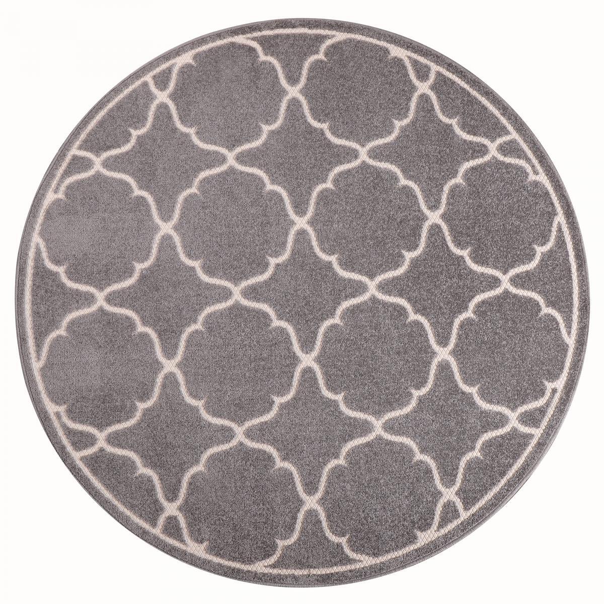 Tapis extérieur tissé kilim rond CULA