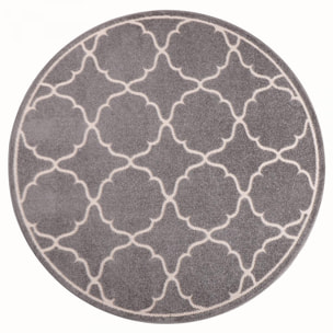 Tapis extérieur tissé kilim rond CULA