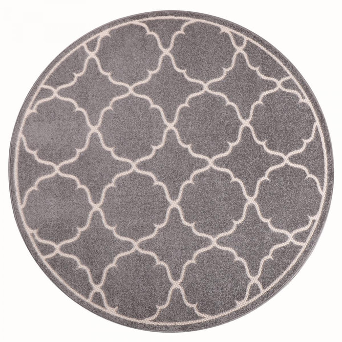 Tapis extérieur tissé kilim rond CULA