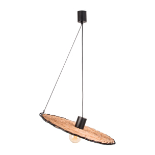 COSTAS 600 Colgante negra/ratán