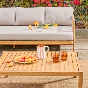 Salon de jardin acacia et cordes 5 places ELOMI