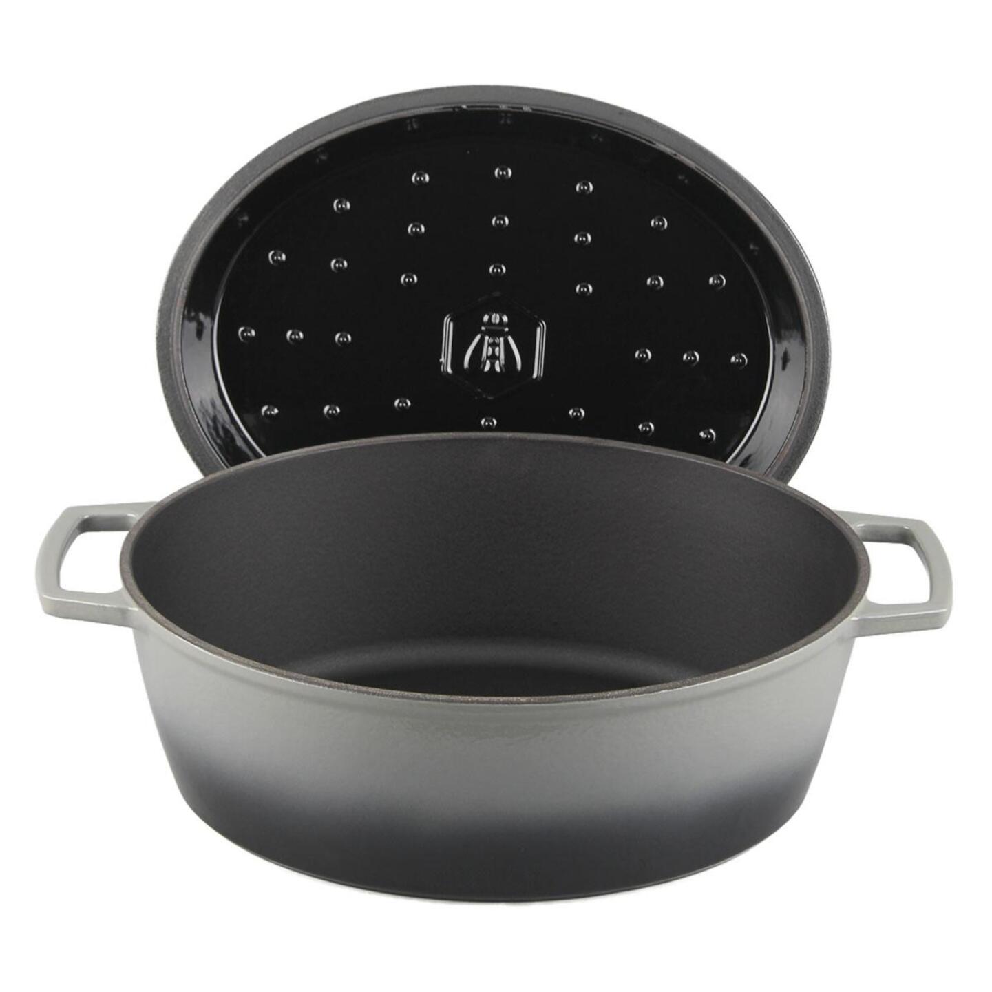 Cocotte en fonte ovale 33cm - "Masseiron Ardoise"