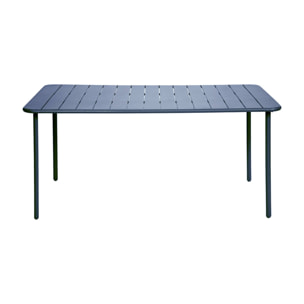 Table de jardin métal 6-8 places. marine. Amelia. 160x90xH72.5cm