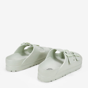 Sandalias de goma con plataforma verdes