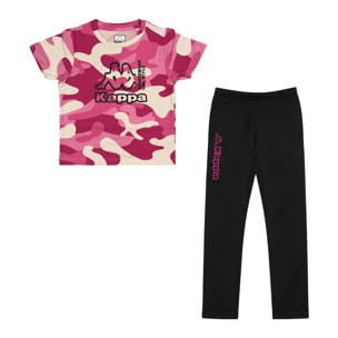 Completo Ragazza KAPPA Cotone Leggero Manica Corta Pant Lungo