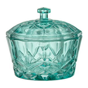 J-Line pot de conservation Mali Rayures - verre - transparent/vert