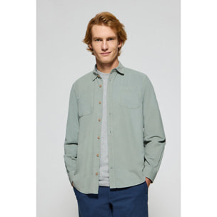 Camisa con bolsillos Massachusetts verde y bordado Polo Club