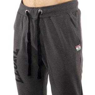 Pantalone sportivo invernale da uomo con polsino e logo grande 'Basic'