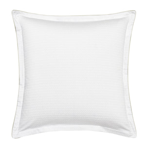 Taie d'oreiller imprimée en satin de coton bio, TOURBILLON, Rouge Cosmos